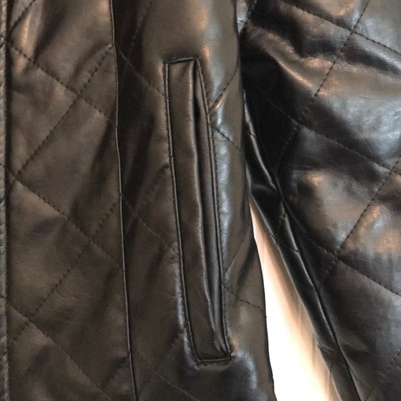 Faux black leather jacket - Picture 5 of 8